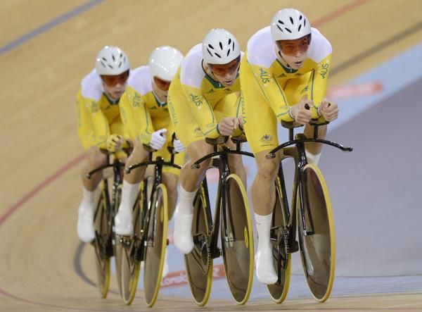Australia qualified second fastest in the team pursuit