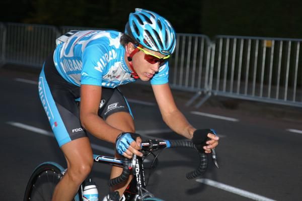 Local boy Niki Terpstra (Milram) giving it some gas.