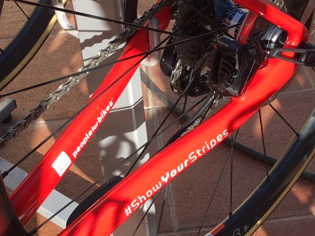 Trek-Segfredo have a hashtag to show off their stripes