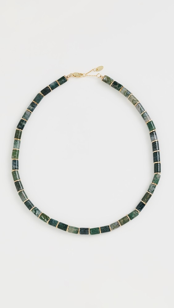 Cilindro Gemstone Necklace - Green