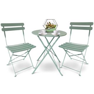 Wayfair Kashayla 3-Piece Bistro Set with Foldable Table and Chairs