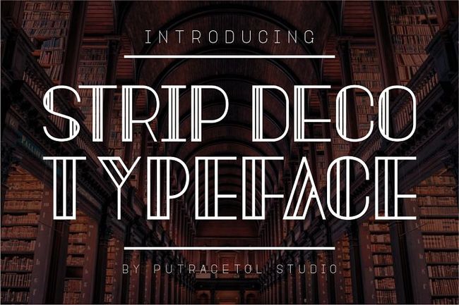 Cool fonts: Strip Deco