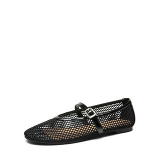 Mesh Mary Jane Ballet Flats