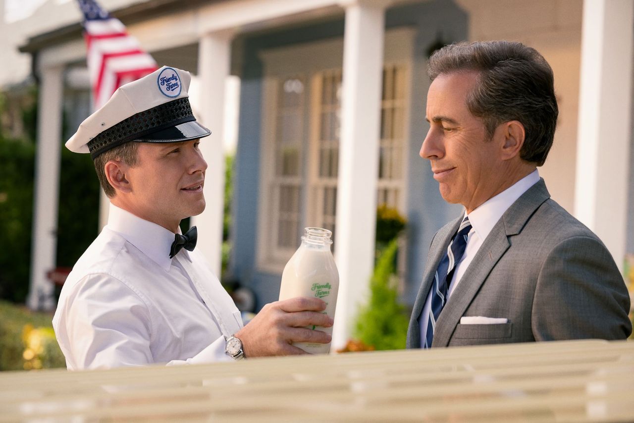 Christian Slater and Jerry Seinfeld in Unfrosted