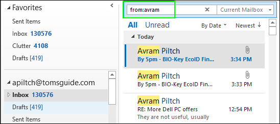 How to Find Any Email in Outlook 2016 | Laptop Mag