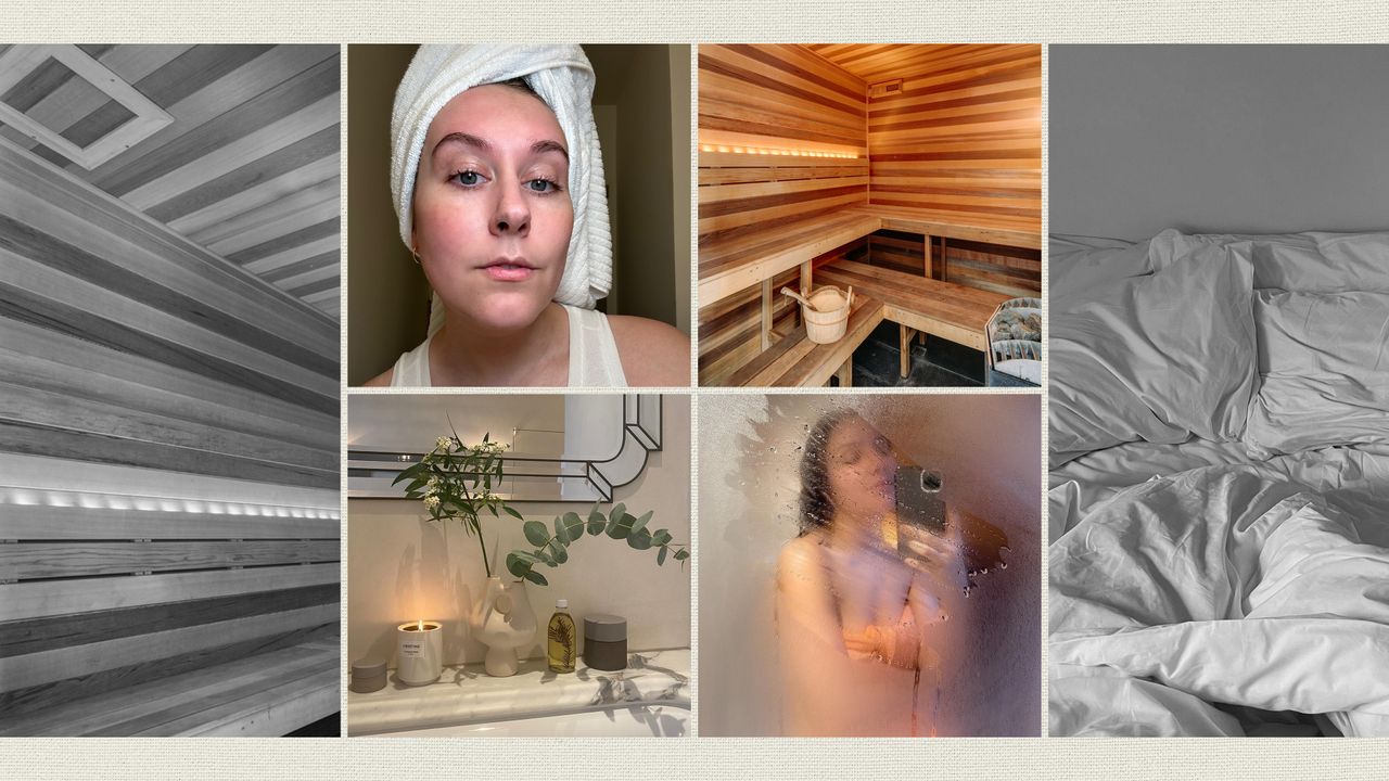 Sauna &amp; cold-plunge collage