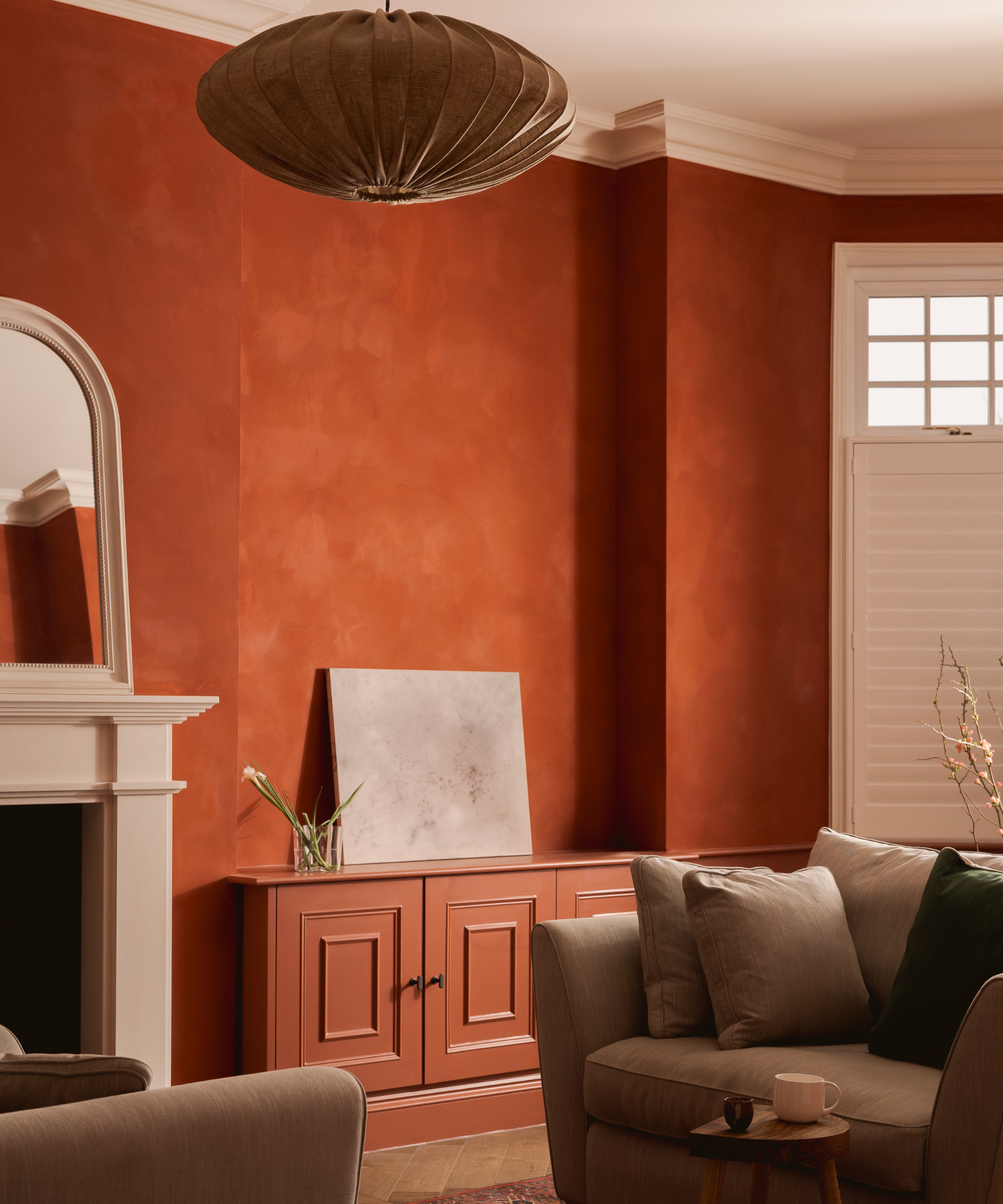 orange living room