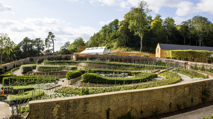 The walled garden at The Newt in Somerset.