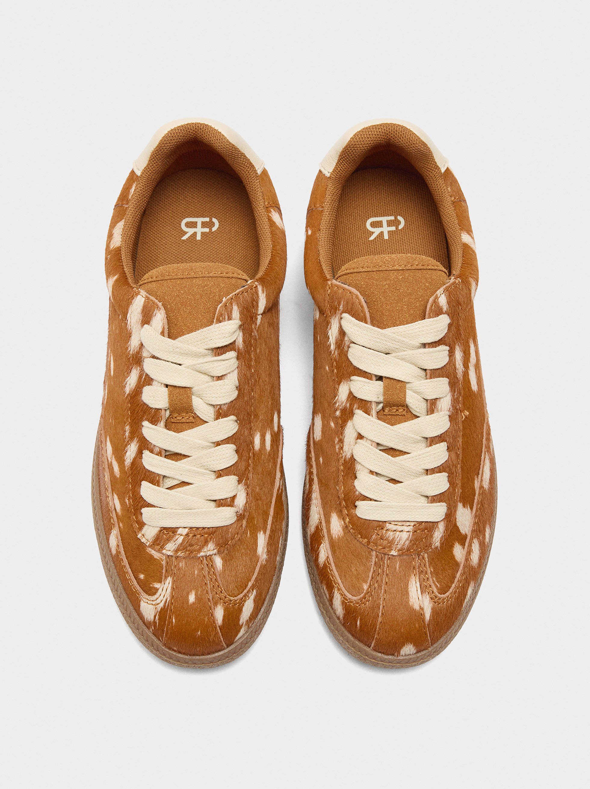 Leather Sneakers With Animal Print