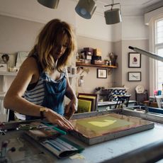 Hannah Carvell in her studio