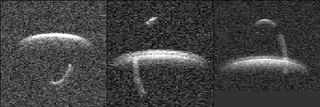 A 2001 series of radar images taken with NASA's Goldstone radar telescope shows 1999 KW4.