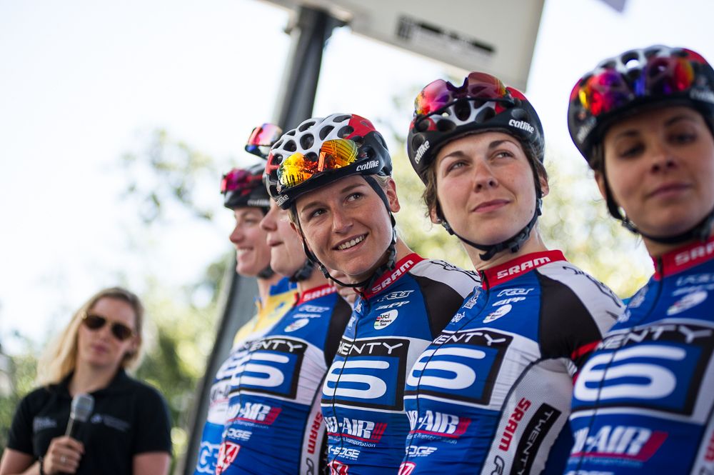 Team Twenty 16 answers questions on the stage before the start