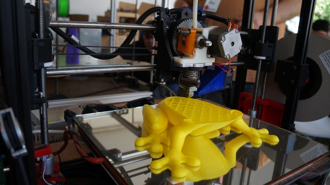 A frog in the making at World Maker Faire on Sept. 22, 2013.