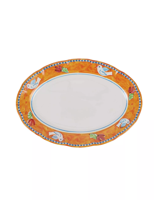 VIETRI Melamine Campagna Uccello Oval Platter