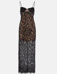 Lace midi dress in black and nude Self Portrait |was £380, now 30% off at £266&nbsp;