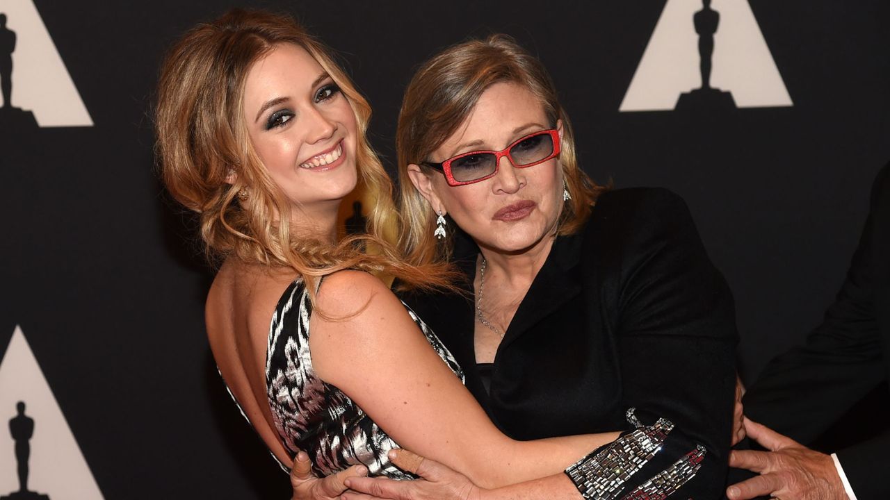 Billie Lourd and Carrie Fisher