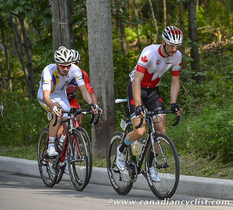 Hugo Houle (Can) covers an early move