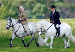 Queen Elizabeth II horse riding