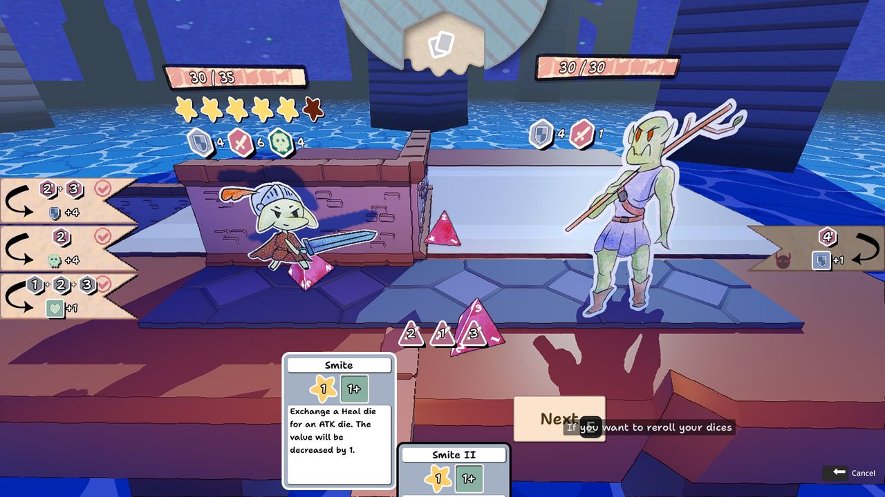 Screenshots from Dice 'n' Goblins, an RPG by Tsukumogami Software.