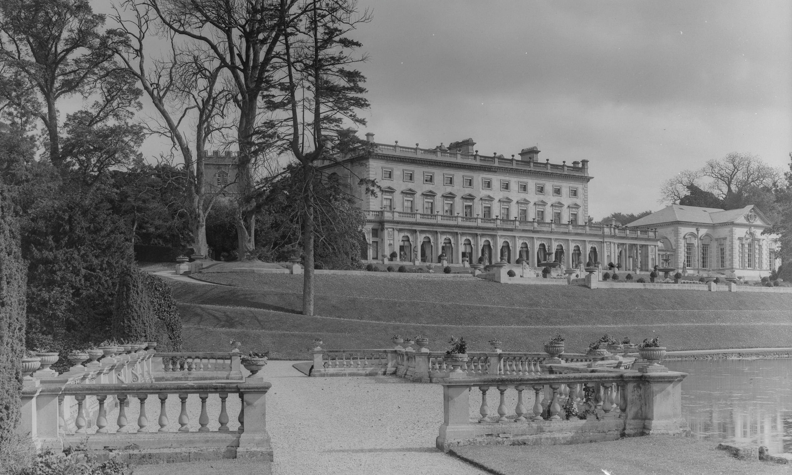 A view of Cowley Manor from across the garden
