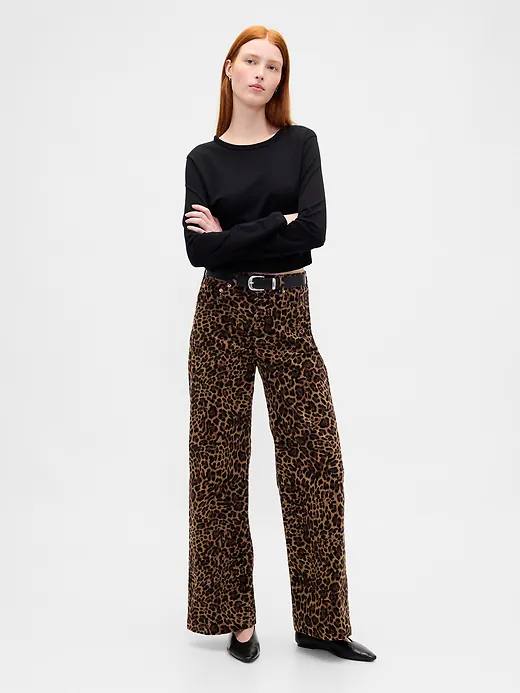 Gap, High Rise Stride Corduroy Wide-Leg Pants