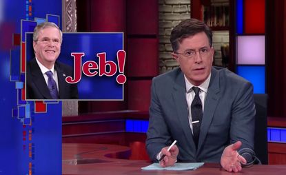 Colbert mocks Jeb Bush, Kevin McCarthy