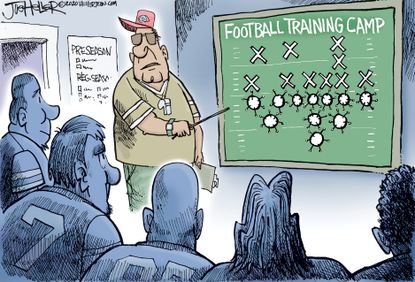 Editorial Cartoon U.S. NFL covid