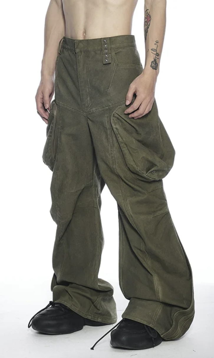 Atorie, Wide-Leg Cargo Pants
