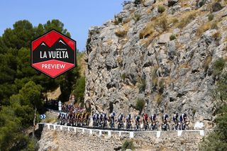 The peloton at the Vuelta a Espana 2022