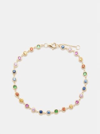 Rainbow Drop Sapphire & Gold Bracelet