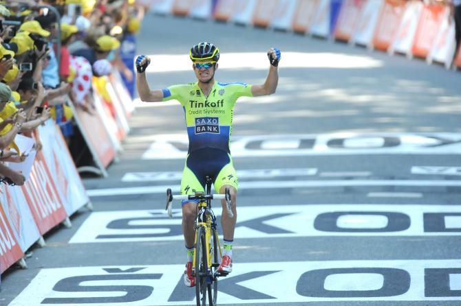 Michael Rogers (Tinkoff-Saxo) wins his first Tour de France stage in Luchon