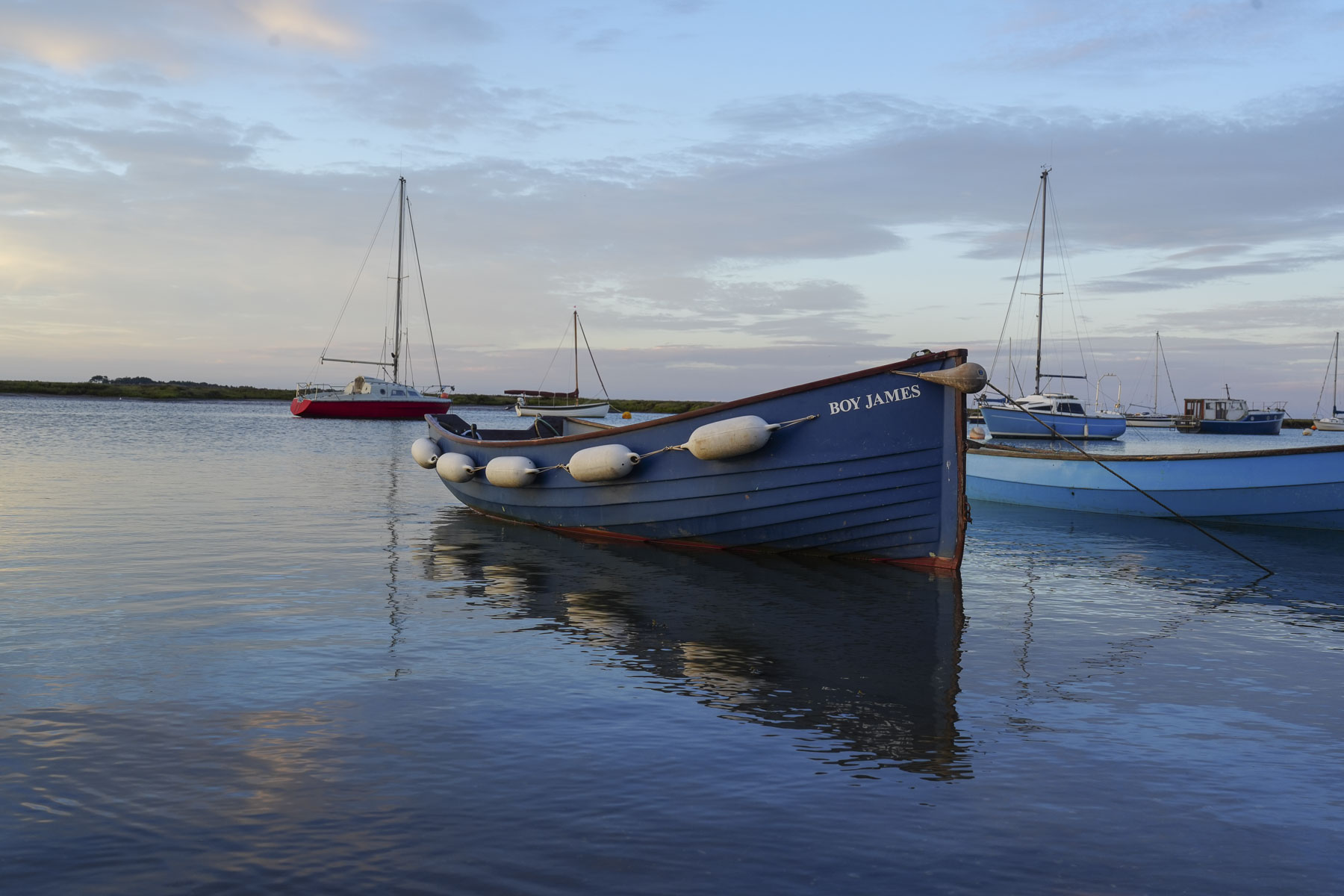 Sample image taken with the Sony FE 16-35mm F2.8 GM II of boat on a lake