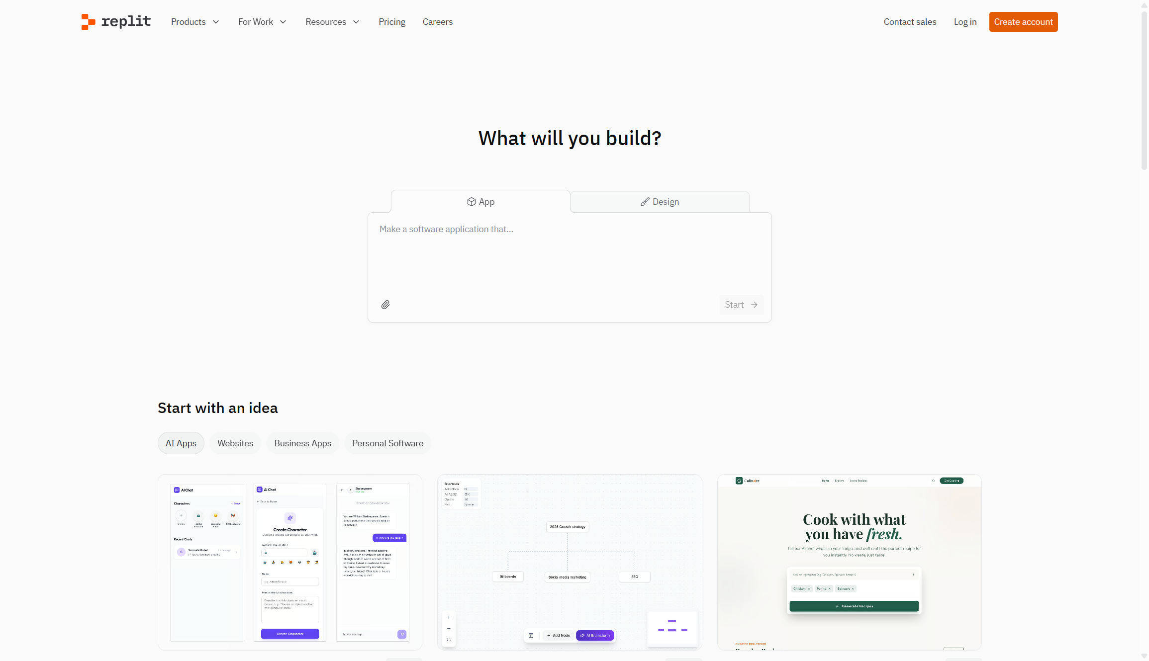 screenshot of vibe coding platform being used