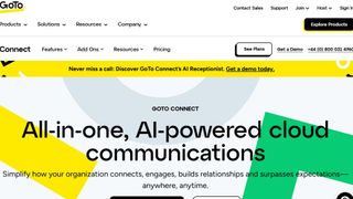 GoToConnect website screenshot (March 2025)