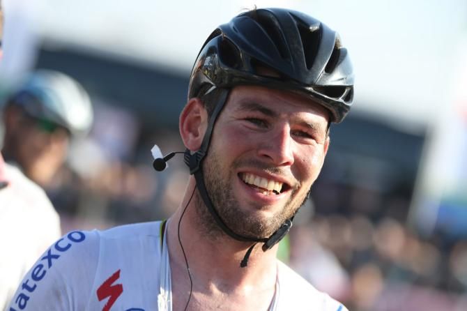 Mark Cavendish (Omega Pharma-QuickStep) following his victory in stage 6 at Tirreno-Adriatico