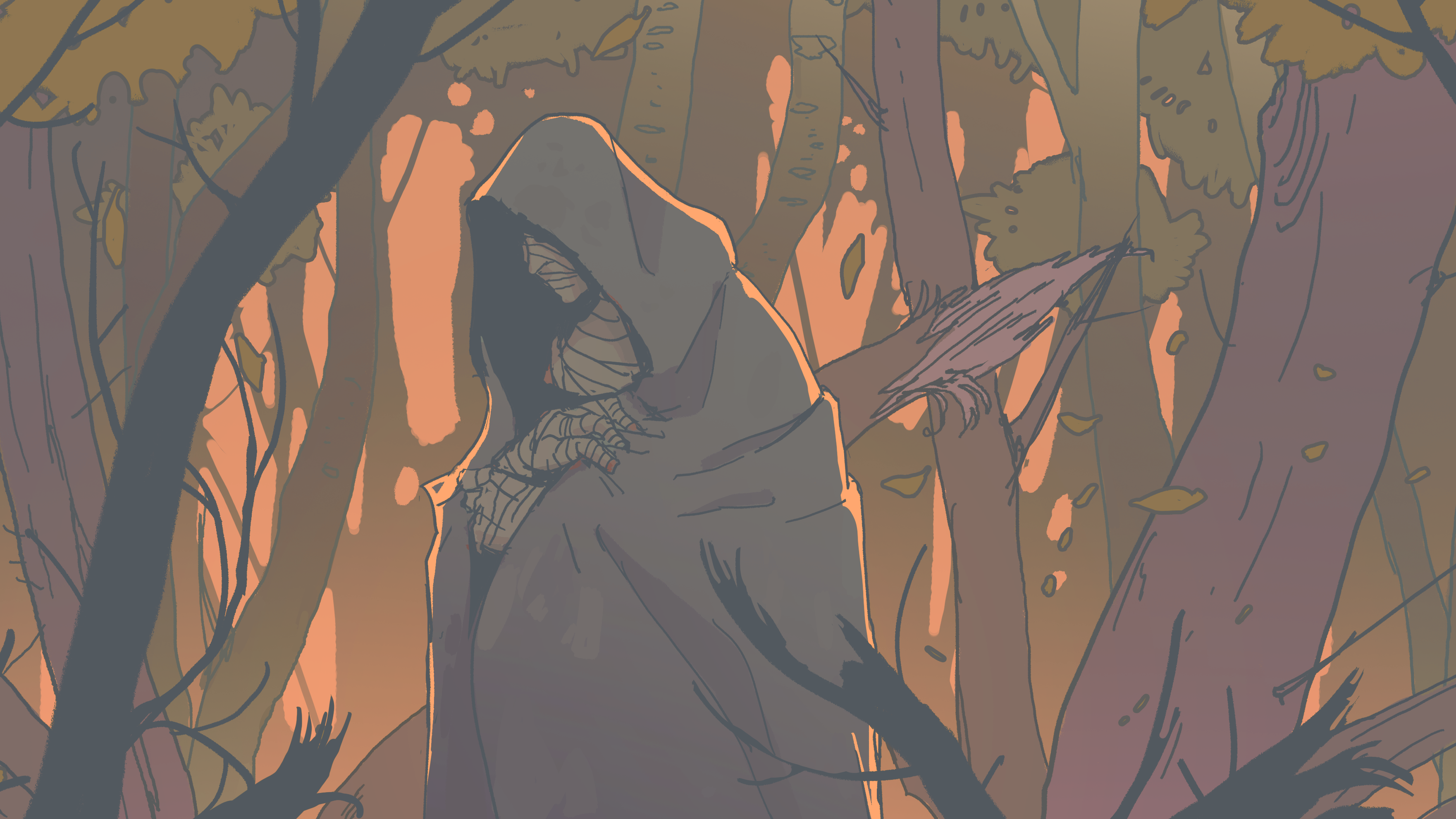 Elegant game art showing medieval characters