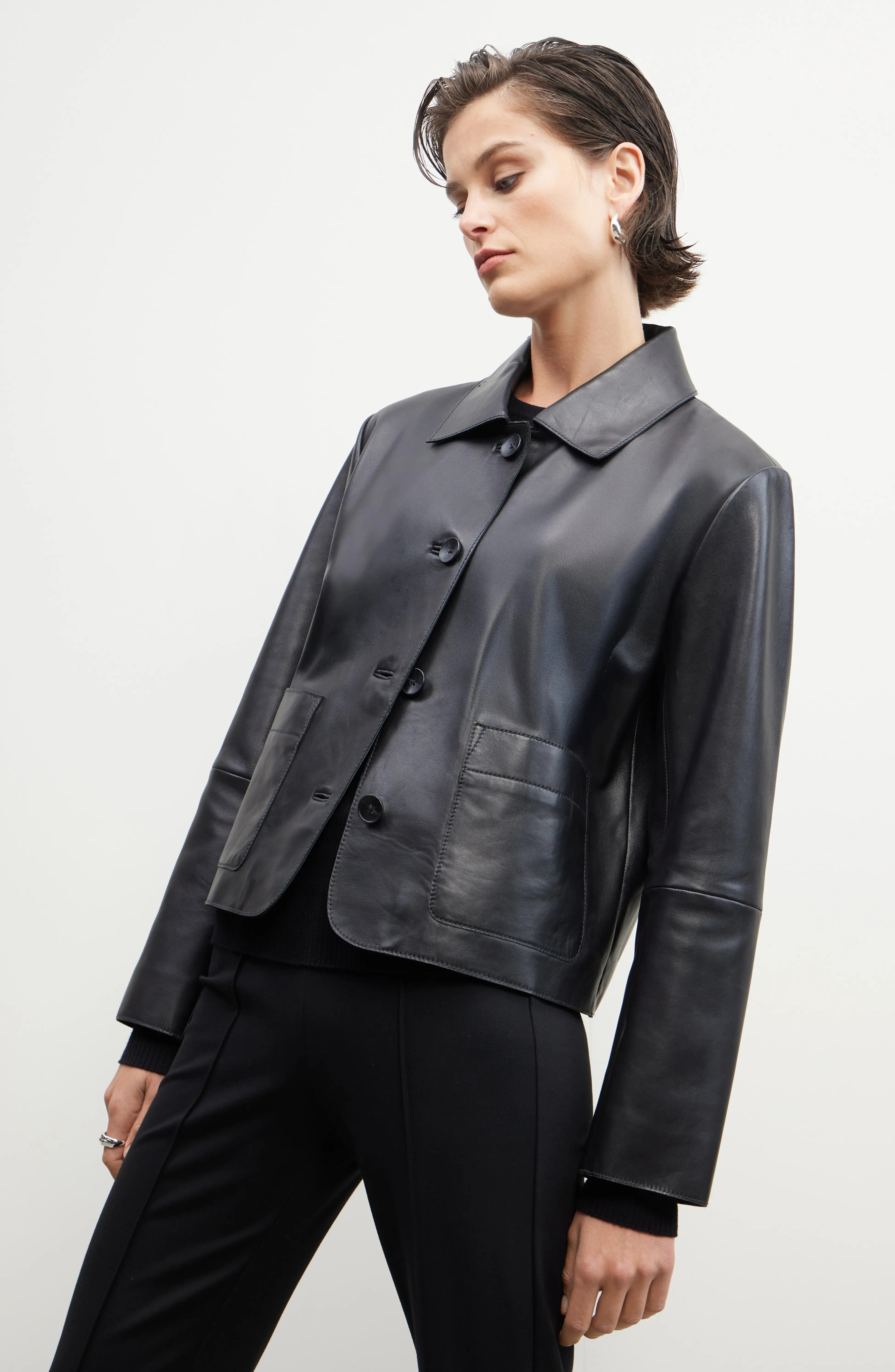 Crop Leather Jacket