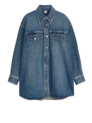 Relaxed Denim Shirt - Blue - Arket