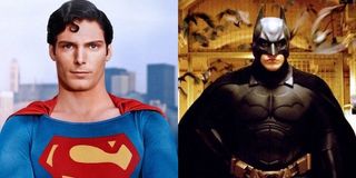 Christopher Reeve Superman and Christian Bale Batman