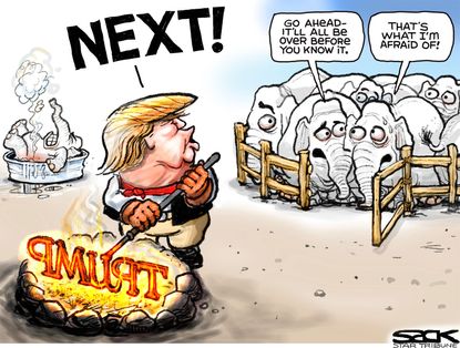 Political Cartoon U.S. Trump GOP