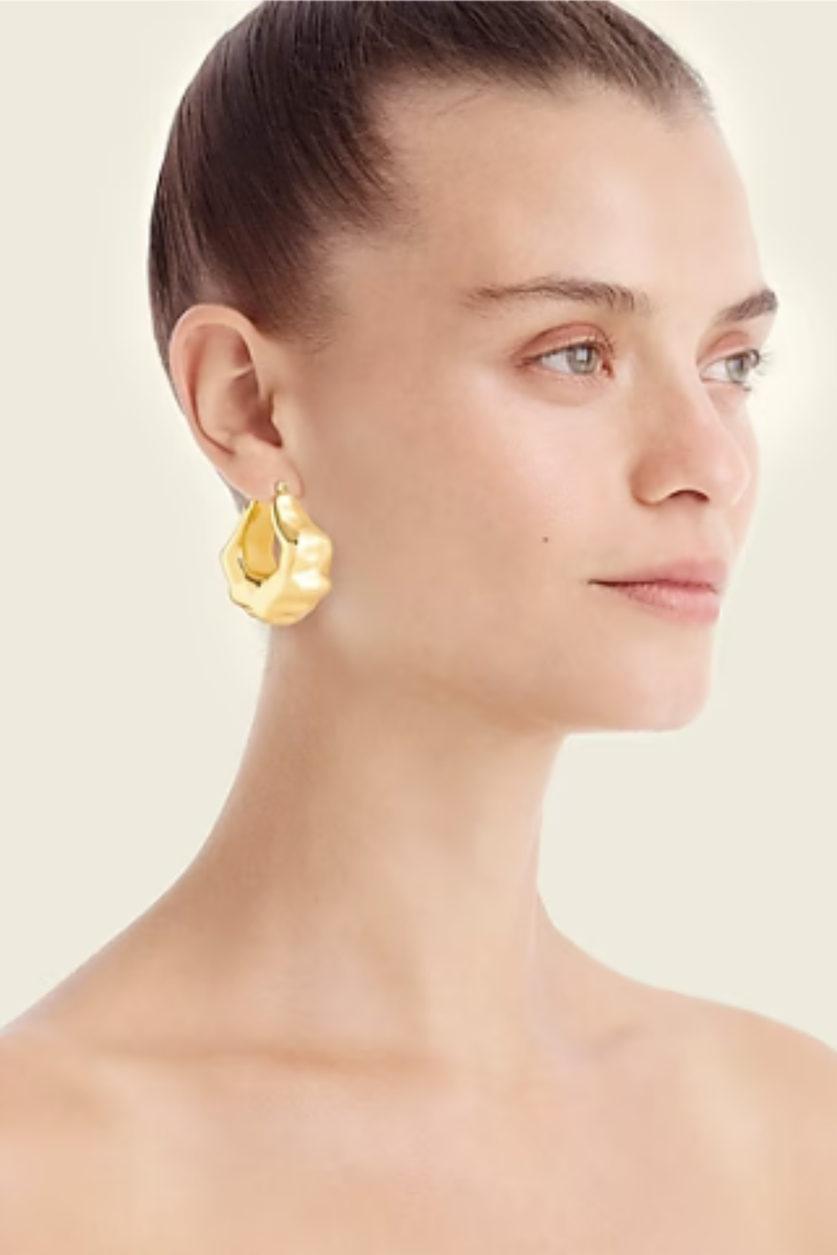J.Crew Lightweight sculpted hoop earrings
