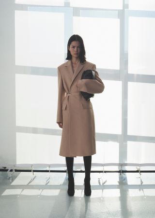 MANGO Woollen Coat With Belt 