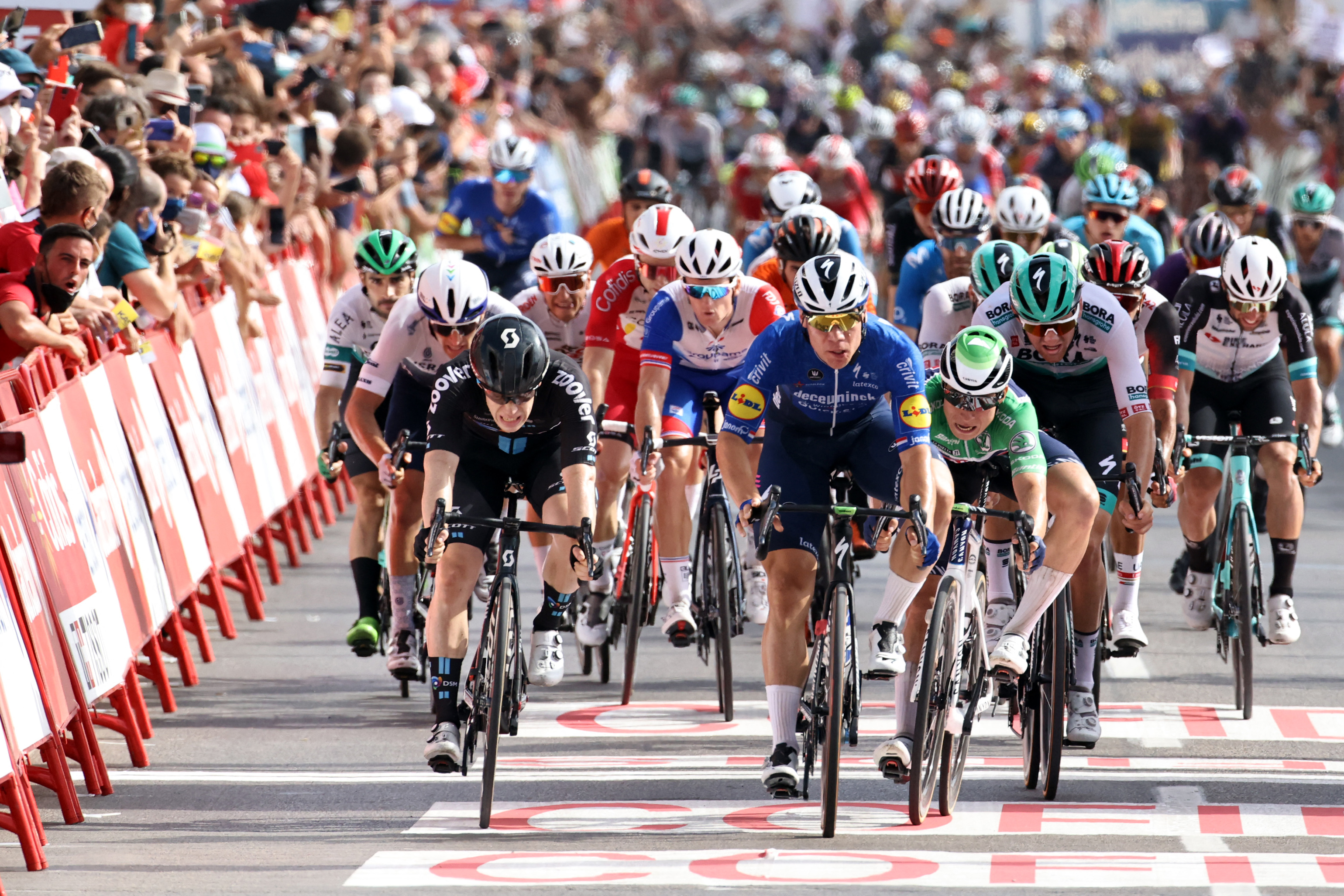 Fabio Jakobsen wins stage eight of the Vuelta a España
