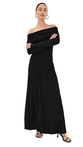 Lioness Women's Field of Dreams Long Sleeve Maxi Dress, Onyx, Black, L