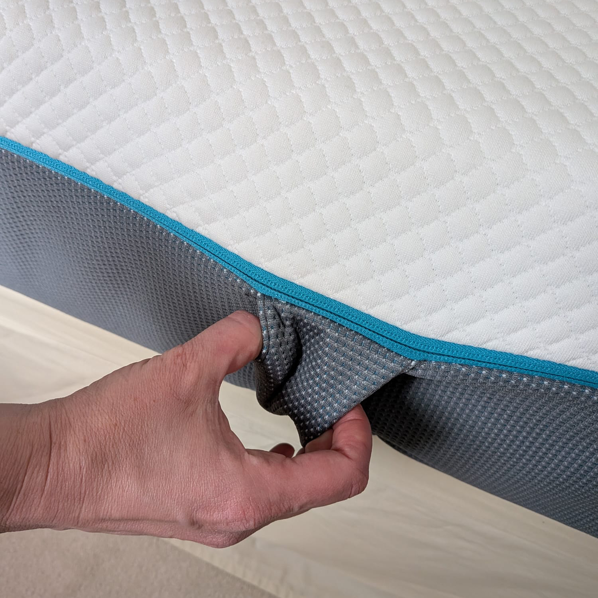 The Simba Hybrid mattress being tested at home in a bedroom