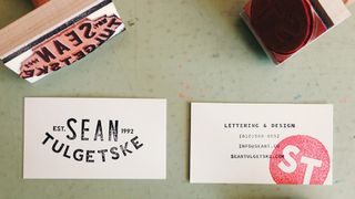 Tulgetske’s business cards combine the best of vintage and modern style