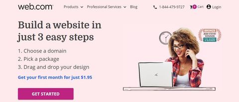 Web.com Website Builder Hero