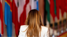 Melania Trump at the the Fostering the Future Together Global Coalition Summit roundtable 