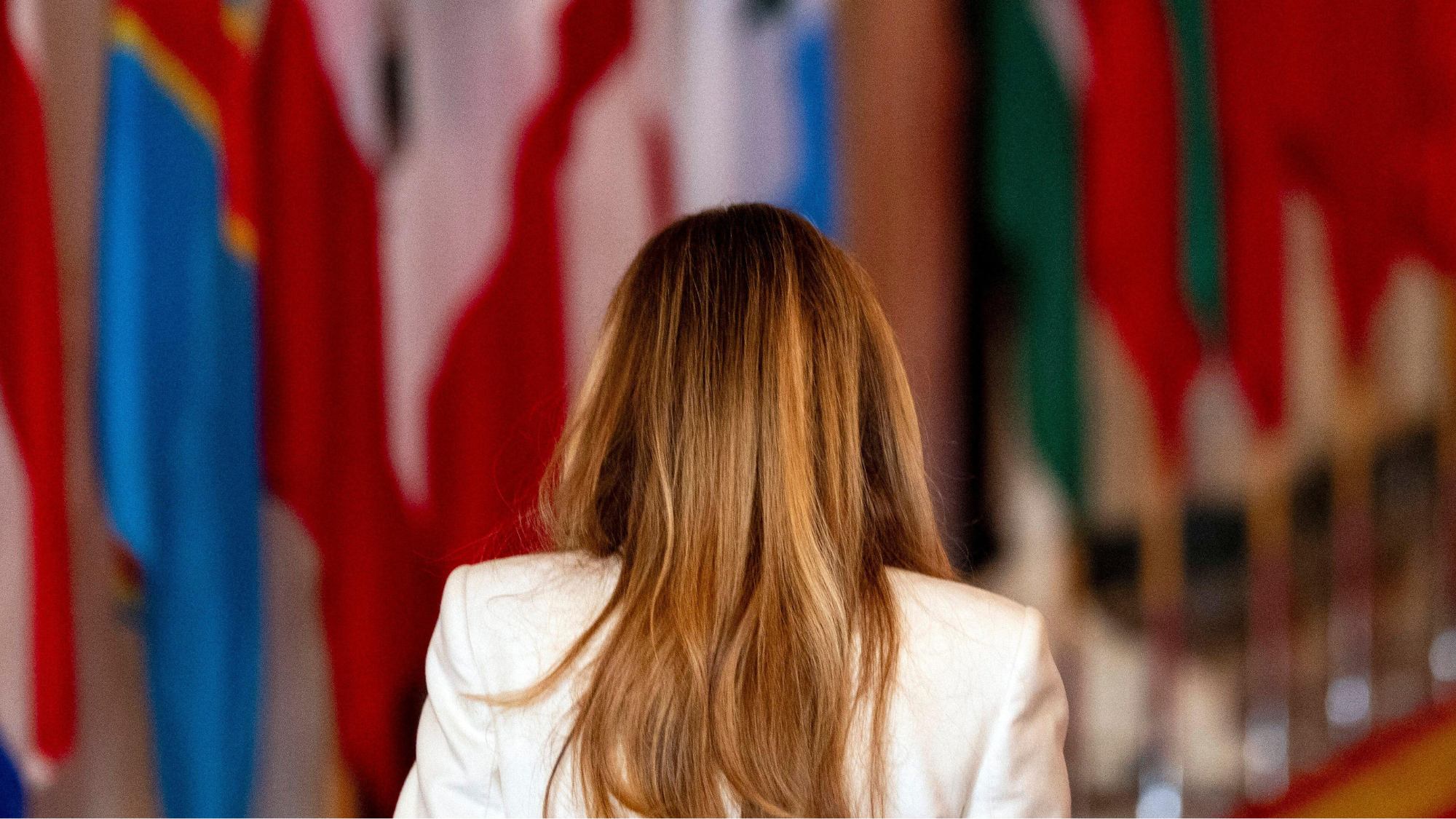 Melania Trump at the the Fostering the Future Together Global Coalition Summit roundtable 