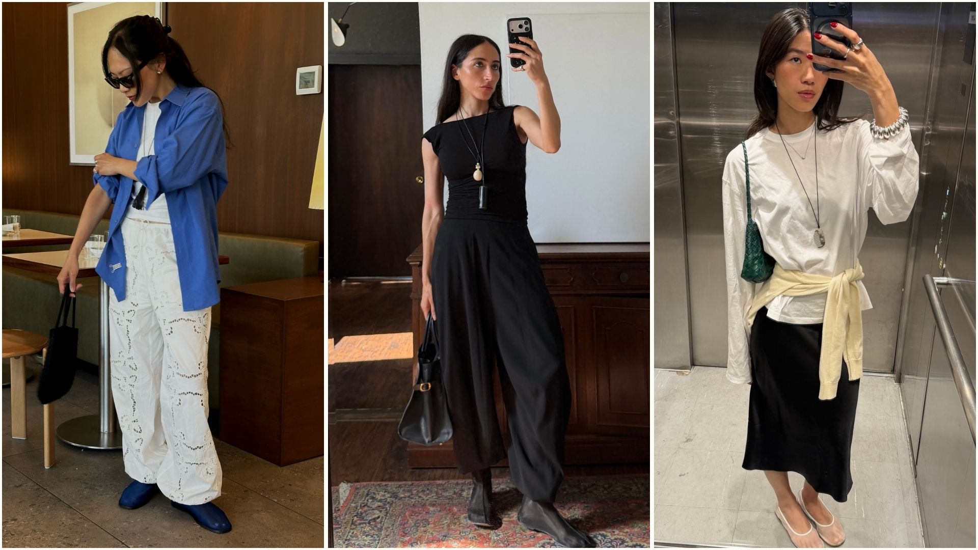 An image of the chicest mesh shoe outfits to wear this summer. 